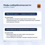 Разбираем 5 мифов о кибербезопасности. Подробнее о них рассказали в карточках.