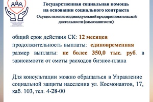 Государственная социальная помощь на основании социального контракта